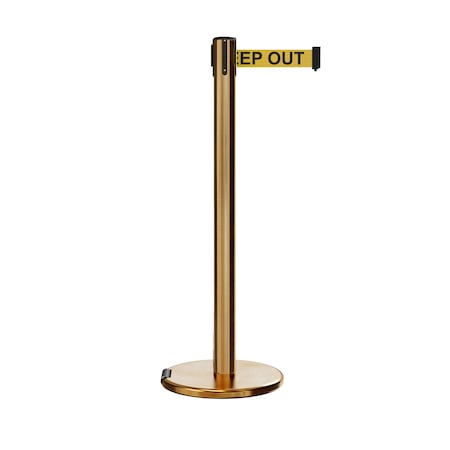 Retractable Belt Rolling Stanchion, 2.5ft Sat.Brass Post  11ft. Dange